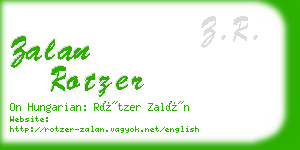 zalan rotzer business card